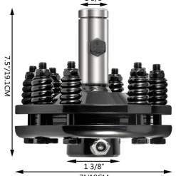 VEVOR Slip Clutch, 1 3/8" PTO Slip Clutch, Smooth Round Ends PTO Friction Clutch, Carburized Steel Tractor Slip Clutch, Adjustable Rotary Cutter Slip Clutch, Black Brush Hog Slip Clutch for PTO Shaft