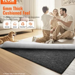VEVOR - Slip-Resistant Rug Pad - Protective Cushioning Carpet Pad - 8' x 10' - 1/4