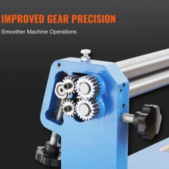 VEVOR Slip Roll Machine, 24 inches Forming Width in 16 Gauge Capacity, Sheet Metal Slip Roller Rolling Bending Machine, with 2 Detachable Rollers for Low Carbon Steel Copper Sheet Aluminum Alloy Sheet