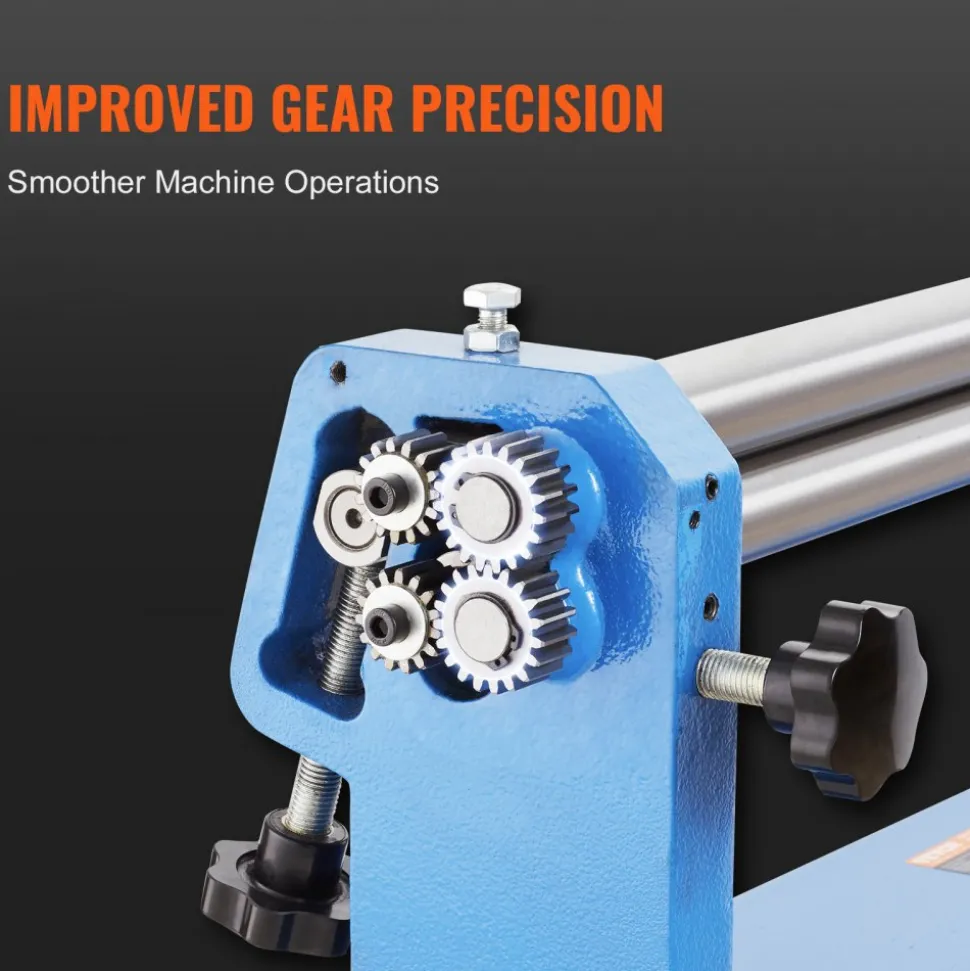 VEVOR Slip Roll Machine, 24 inches Forming Width in 16 Gauge Capacity, Sheet Metal Slip Roller Rolling Bending Machine, with 2 Detachable Rollers for Low Carbon Steel Copper Sheet Aluminum Alloy Sheet