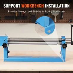 VEVOR Slip Roll Machine, 24 inches Forming Width in 16 Gauge Capacity, Sheet Metal Slip Roller Rolling Bending Machine, with 2 Detachable Rollers for Low Carbon Steel Copper Sheet Aluminum Alloy Sheet