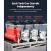 VEVOR Slushie Machine, 12L/3.17Gal x 4 Tank Commercial Slushy Maker, Frozen Drink Maker with Self-Cleaning, Margarita Machine for Restaurants Bars Party for Slushie, Margaritas, Milkshake & More