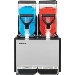 VEVOR Slushie Machine, 6L/1.6Gal x 2 Tank Commercial Slushy Maker, Frozen Drink Maker with Self-Cleaning, Margarita Machine for Restaurants Bars Party for Slushie, Margaritas, Milkshake & More