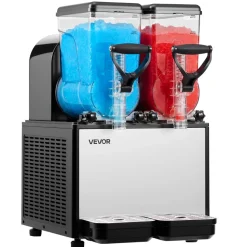 VEVOR Slushie Machine, 6L/1.6Gal x 2 Tank Commercial Slushy Maker, Frozen Drink Maker with Self-Cleaning, Margarita Machine for Restaurants Bars Party for Slushie, Margaritas, Milkshake & More