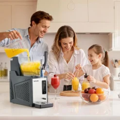 VEVOR Slushie Machine, 4L/135oz No Ice Needed Slushy Machine for Home, Frozen Drink Maker with Single Tank, Margarita Machine with Self-Cleaning, for Frozen Margaritas, Frappés, Milkshake & More