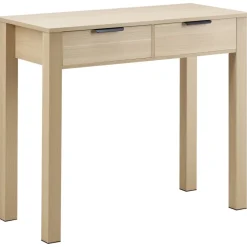 VEVOR Small Desk with Drawers, Kids Desk for Bedroom, Modern Simple Study Table for Drawing, Reading, Writing, Rectangle MDF Furniture Study Storage Table for Home, Office, Light Wood