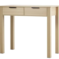 VEVOR Small Desk with Drawers, Kids Desk for Bedroom, Modern Simple Study Table for Drawing, Reading, Writing, Rectangle MDF Furniture Study Storage Table for Home, Office, Light Wood