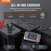 VEVOR Smart Battery Charger, 20-Amp, Lithium LiFePO4 Lead-Acid (AGM / Gel / SLA) Car Battery Charger with LCD Display, Trickle Charger Maintainer Desulfator for Boat Motorcycle Lawn Mower Deep Cycle