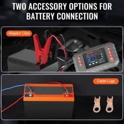 VEVOR Smart Battery Charger, 20-Amp, Lithium LiFePO4 Lead-Acid (AGM / Gel / SLA) Car Battery Charger with LCD Display, Trickle Charger Maintainer Desulfator for Boat Motorcycle Lawn Mower Deep Cycle
