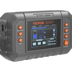 VEVOR Smart Battery Charger, 20-Amp, Lithium LiFePO4 Lead-Acid (AGM / Gel / SLA) Car Battery Charger with LCD Display, Trickle Charger Maintainer Desulfator for Boat Motorcycle Lawn Mower Deep Cycle
