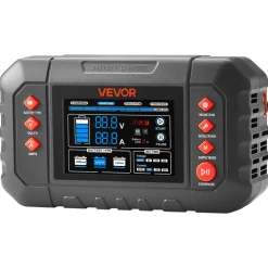 VEVOR Smart Battery Charger, 20A, 6V 12V 24V Lithium LiFePO4 Lead-Acid (Gel/AGM) Car Battery Charger, with LCD Display, Trickle Charging Maintainer Desulfator, for Car, Boat, Motorcycle, Lawn Mowers