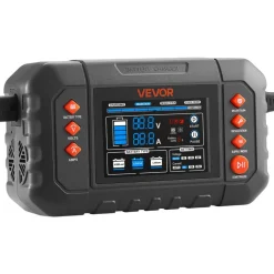 VEVOR Smart Battery Charger, 20A, 6V 12V 24V Lithium LiFePO4 Lead-Acid (Gel/AGM) Car Battery Charger, with LCD Display, Trickle Charging Maintainer Desulfator, for Car, Boat, Motorcycle, Lawn Mowers