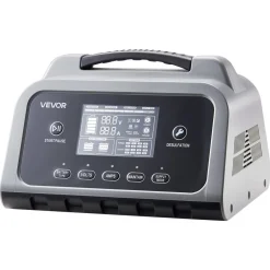 VEVOR Smart Battery Charger, 16A, 6V 12V 24V 36V 48V 60V 72V Lithium LiFePO4 Lead-Acid (Gel/AGM) Car Battery Charger, with LCD Display, Trickle Charging Maintainer Desulfator, for Car Boat Motorcycle