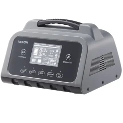 VEVOR Smart Battery Charger, 12A, 6V 12V 24V 36V 48V Lithium LiFePO4 Lead-Acid (Gel / AGM) Car Battery Charger, with LCD Display, Trickle Charging Maintainer Desulfator, for Car, Boat, Motorcycle