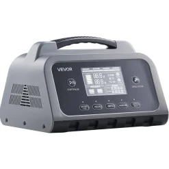 VEVOR Smart Battery Charger, 12A, 6V 12V 24V 36V 48V Lithium LiFePO4 Lead-Acid (Gel / AGM) Car Battery Charger, with LCD Display, Trickle Charging Maintainer Desulfator, for Car, Boat, Motorcycle