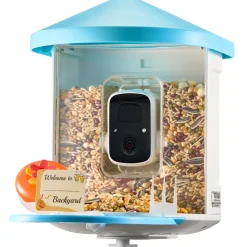 VEVOR Smart Bird Feeder with Camera, 2K HD AI Identify 10000+ Bird Species, Solar-Powered Bird Watching Camera with Auto Capture & Instant Notify, Wireless Outdoor Gift for Bird Lover (2 Solar Panels)