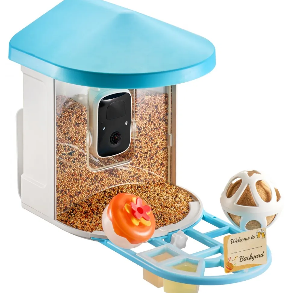 VEVOR Smart Bird Feeder with Camera, 2K HD AI Identify 10,000+ Bird Species, Solar-Powered Bird Watching Camera with Auto Capture & Instant Notify, Wireless Outdoor Ideal Gift for Bird Lovers (Green)