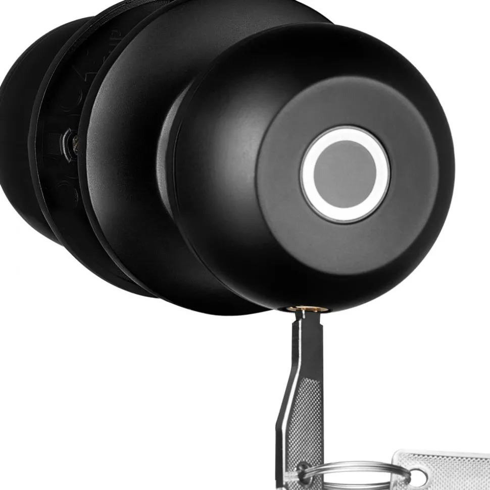 VEVOR Smart Door Knob, Biometric Door Lock Bluetooth Smart Lock, Fingerprint Smart Lock with APP Control, Easy Installation Door Lock, for Home Bedrooms, Cloakroom, Hotels, Apartments Offices, Black