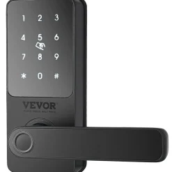 VEVOR Smart Lock, 5-in-1 Smart Door Knob, Fingerprint Deadbolt with App Control, Bluetooth Smart Lock, Keyless Entry Door Lock with Handle, Biometric Door Lock, Keypad Digital Door Lock for Front Door