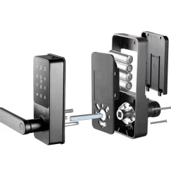 VEVOR Smart Lock, 5-in-1 Smart Door Knob, Fingerprint Deadbolt with App Control, Bluetooth Smart Lock, Keyless Entry Door Lock with Handle, Biometric Door Lock, Keypad Digital Door Lock for Front Door