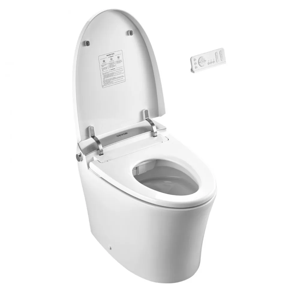 VEVOR Smart Toilet, Air Drying, Elongated Smart Toilet with Heated Seat, Clean Nozzle and Auto Freshening System, Easy Operated Toilet with Remote Control & LED Digital Display, Fits for Bathrooms