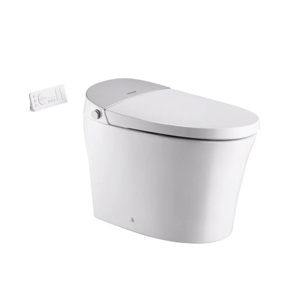 VEVOR Smart Toilet, Air Drying, Elongated Smart Toilet with Heated Seat, Clean Nozzle and Auto Freshening System, Easy Operated Toilet with Remote Control & LED Digital Display, Fits for Bathrooms