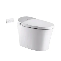 VEVOR Smart Toilet, Air Drying, Elongated Smart Toilet with Heated Seat, Clean Nozzle & Auto Freshening System, Auto Open/Close Toilet with Remote Control & LED Digital Display, Fits for Bathrooms