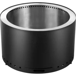 VEVOR Smokeless Fire Pit Stove Bonfire, H: 18 in x Dia: 28 in ,Wood Burning Fireplaces with Removable Ash Pan, SUS430 Stainless Steel inner Portable Outdoor Firepit,for Outdoor Patio Camping, Black