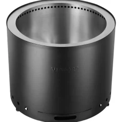 VEVOR Smokeless Fire Pit Stove Bonfire, H: 15.4 in x Dia: 19.3 in ,Wood Burning Fireplaces with Removable Ash Pan, SUS430 Stainless Steel inner Portable Outdoor Firepit, for Outdoor Patio Camping