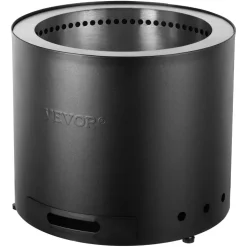 VEVOR Smokeless Fire Pit Stove Bonfire, H: 12.6 in x Dia: 15 in ,Wood Burning Fireplaces with Removable Ash Pan, SUS430 Stainless Steel inner Portable Outdoor Firepit, Ideal for Outdoor Patio Camping