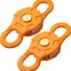 VEVOR Snatch Block, 11T/25,000 LBS Working Load Limit, Heavy Duty Winch Pulley for 0.55"/14 mm Synthetic Rope or Soft Shackles, Off-Road Recovery Accessories for Tractor, Truck, ATV & UTV, 2 Packs