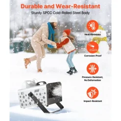 VEVOR Snow Machine, 1500W Handheld/Hanging Snow Maker By Wireless Remote Control, Portable Snowmaking Machine, High Output Snowflake Maker with 5L Tank for Christmas Party Wedding Stage Effects