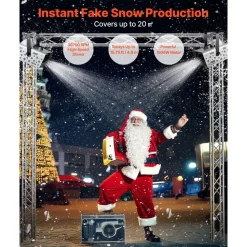 VEVOR Snow Machine, 1500W Handheld/Hanging Snow Maker By Wireless Remote Control, Portable Snowmaking Machine, High Output Snowflake Maker with 5L Tank for Christmas Party Wedding Stage Effects