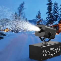 VEVOR Snow Machine, 1200W 90° Shaking Head Snow Maker with Wireless Remote Control, High Output Snowmaking Machine Coverage up to 12 ㎡ for Christmas Wedding Parties Stage Snowflake Effect