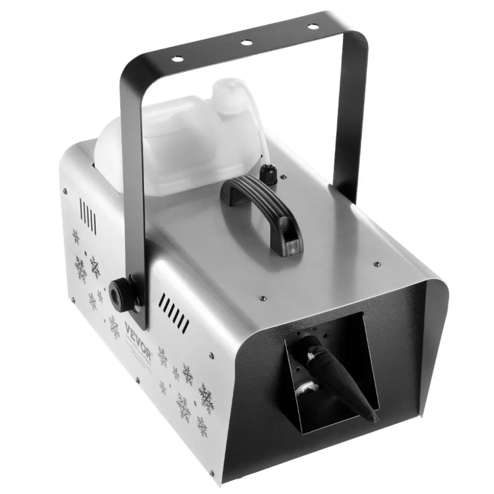 VEVOR Snow Machine, 1500W Snow Maker Machine with 2 Remotes Control and 5L Large Capacity Water Tank, High Output Snowflake Maker Stage Snow Effect for Christmas, Halloween, Wedding, DJ Parties