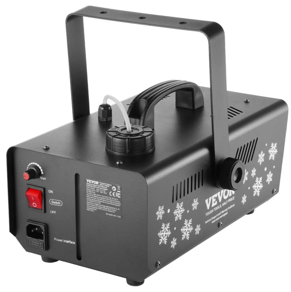 VEVOR Snow Machine, 650W Wireless Remote Control Snow Maker Machine with 1L Tank High Output Portable Premium Artificial Snowflake Machines for Christmas Holidays Parties Wedding Stage Effect