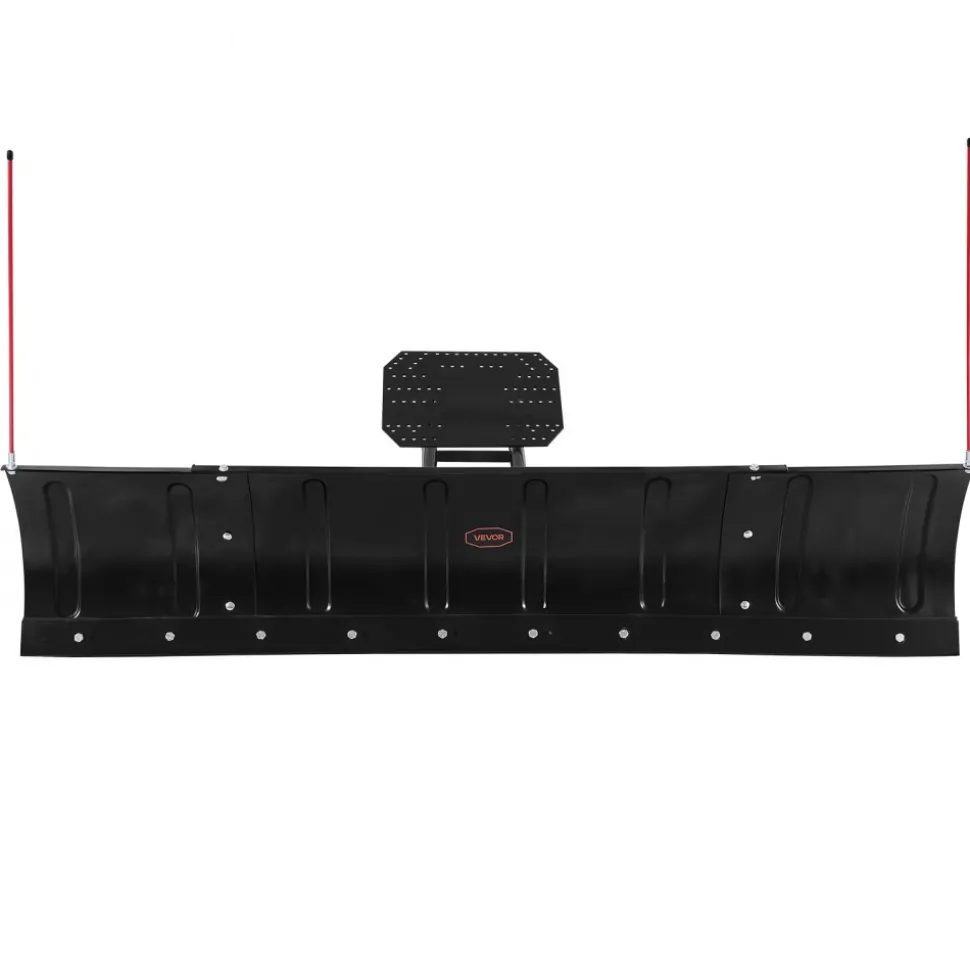 VEVOR Snow Plow Blade, 43 in/72 in Width Adjustable Snow Plow Kit, Easy to Detach, Universal Mount Plowing Attachment with Rubber Flaps, Heavy Duty Steel Blade, Compatible with Most UTV & ATV