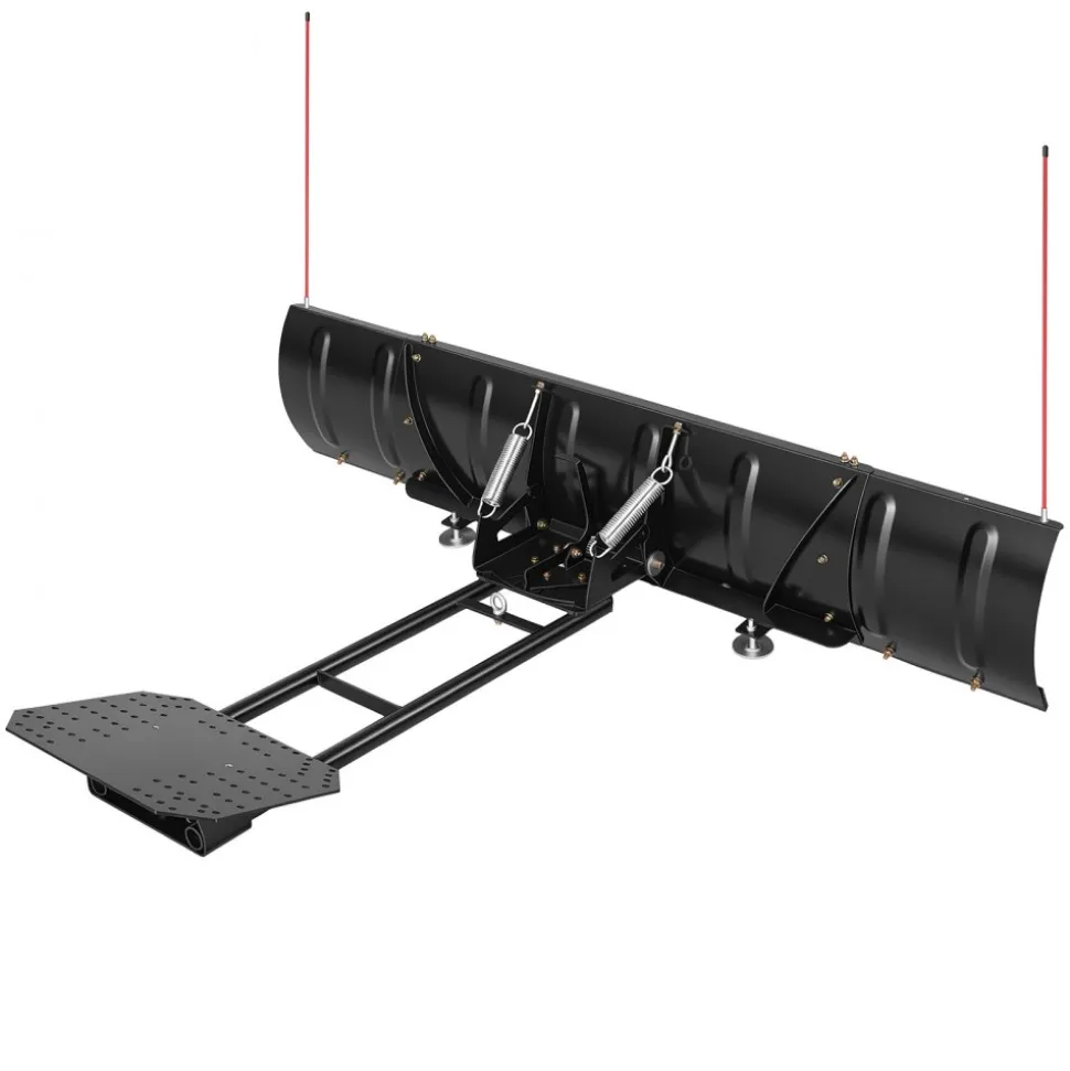 VEVOR Snow Plow Kit 43 in/60 in Width Adjustable Universal Plow Attachment, for Most ATVs and UTVs, Height & Left-Right Adjustable, 3 Mount Options, Steel ATV Scrape Blade, Efficient Snows Clearing