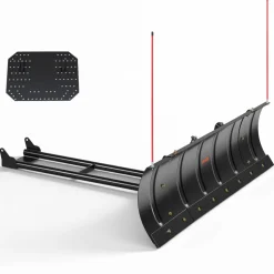 VEVOR Snow Plow Kit 43 in/60 in Width Adjustable Universal Plow Attachment, for Most ATVs and UTVs, Height & Left-Right Adjustable, 3 Mount Options, Steel ATV Scrape Blade, Efficient Snows Clearing