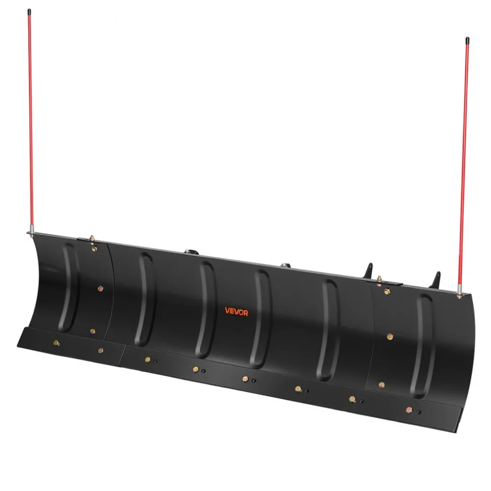 VEVOR Snow Plow Kit 43 in/60 in Width Adjustable Universal Plow Attachment, for Most ATVs and UTVs, Height & Left-Right Adjustable, 3 Mount Options, Steel ATV Scrape Blade, Efficient Snows Clearing