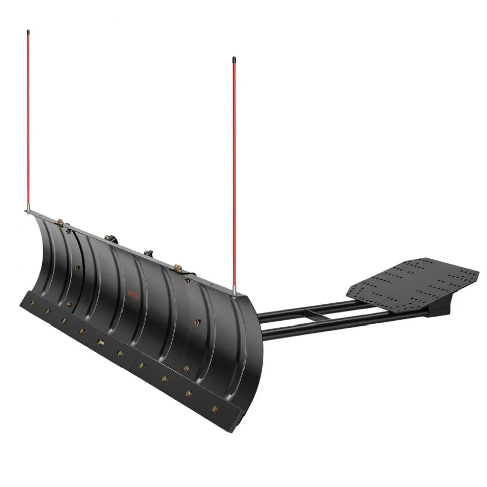 VEVOR Snow Plow Kit 43 in/72 in Width Adjustable Universal Plow Attachment, for Most ATVs and UTVs, Height & Left-Right Adjustable, 3 Mount Options, Steel ATV Scrape Blade, Efficient Snows Clearing