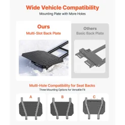 VEVOR Snow Plow Kit 43 in/72 in Width Adjustable Universal Plow Attachment, for Most ATVs and UTVs, Height & Left-Right Adjustable, 3 Mount Options, Steel ATV Scrape Blade, Efficient Snows Clearing