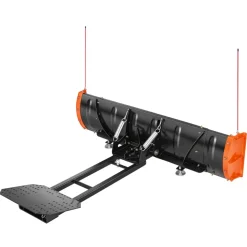 VEVOR Snow Plow Kit 43 in/60 in Width Adjustable Plow Attachment Side Wings, for Most ATVs & UTVs, Height & Left-Right Adjustable, 3 Mount Options, Universal Steel ATV Scrape Blade, Efficient Clearing