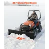 VEVOR Snow Plow Kit 48 in Universal Plow Attachment 3 Mount Options Black, for Most ATVs and UTVs, Height & Left-Right Adjustable, Quick to Detach, Steel ATV Scrape Blade, Efficient Snows Clearing