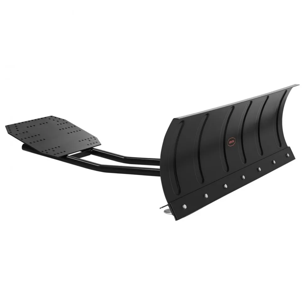 VEVOR Snow Plow Kit 48 in Universal Plow Attachment 3 Mount Options Black, for Most ATVs and UTVs, Height & Left-Right Adjustable, Quick to Detach, Steel ATV Scrape Blade, Efficient Snows Clearing