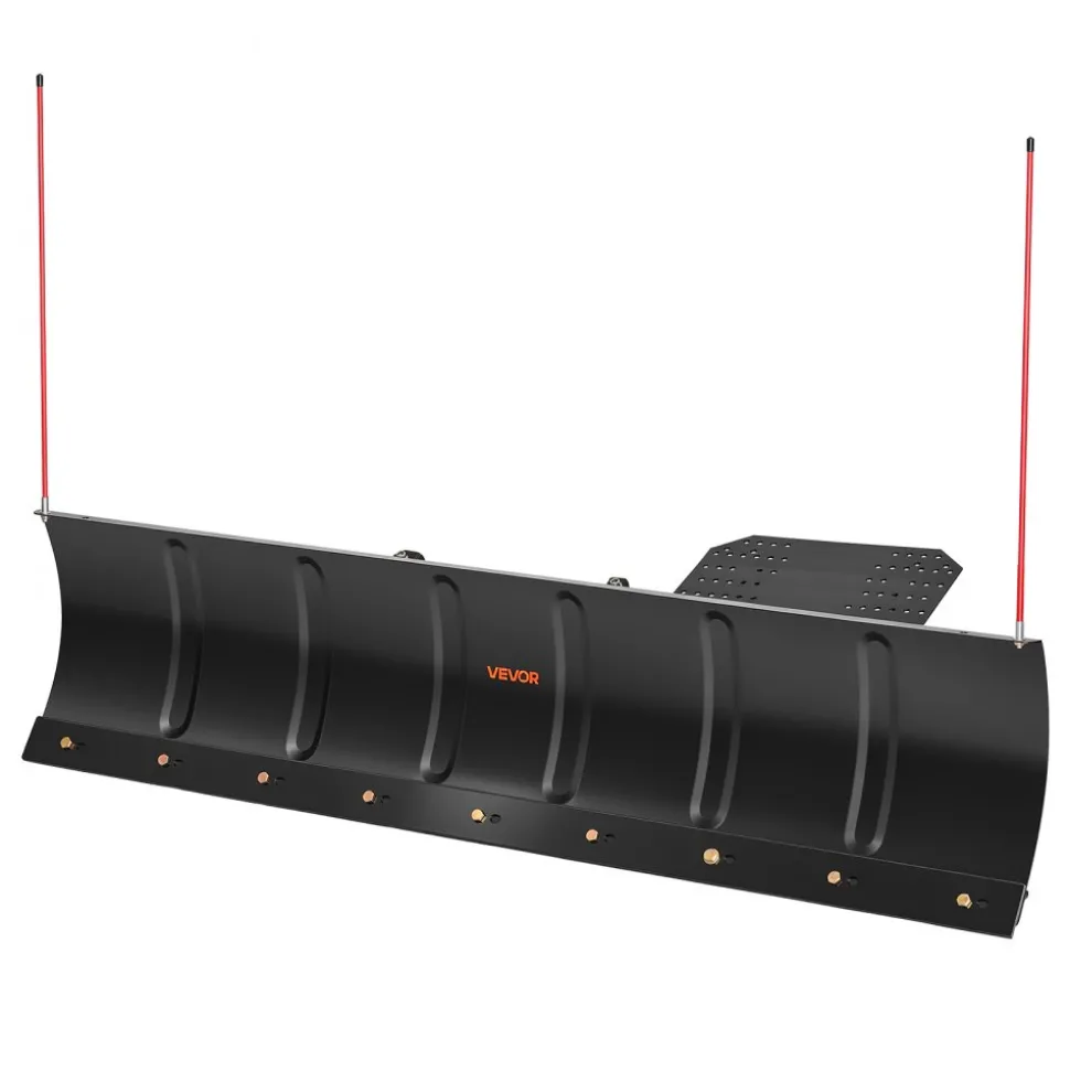VEVOR Snow Plow Kit 60 in Universal Plow Attachment 3 Mount Options Black, for Most ATVs and UTVs, Height & Left-Right Adjustable, Quick to Detach, Steel ATV Scrape Blade, Efficient Snows Clearing
