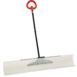 VEVOR Snow Pusher Shovel, 48 in Outdoor Snowplow Shovel with Ergonomic Grip, HDPE Plastic Blade, Winter Shovels with Segmented Handle, Metal Edged Strip, Portable Snow Removal Tool for Driveway Garden