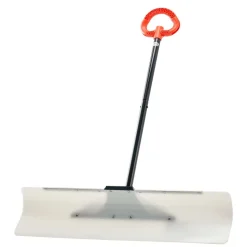 VEVOR Snow Pusher Shovel, 36 in Outdoor Snowplow Shovel with Ergonomic Grip, HDPE Plastic Blade, Winter Shovels with Segmented Handle, Metal Edged Strip, Portable Snow Removal Tool for Driveway Garden