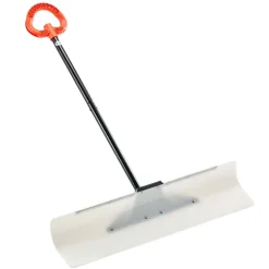 VEVOR Snow Pusher Shovel, 36 in Outdoor Snowplow Shovel with Ergonomic Grip, HDPE Plastic Blade, Winter Shovels with Segmented Handle, Metal Edged Strip, Portable Snow Removal Tool for Driveway Garden