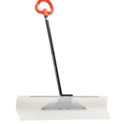 VEVOR Snow Pusher Shovel, 36 in Outdoor Snowplow Shovel with Ergonomic Grip, HDPE Plastic Blade, Winter Shovels with Segmented Handle, Metal Edged Strip, Portable Snow Removal Tool for Driveway Garden